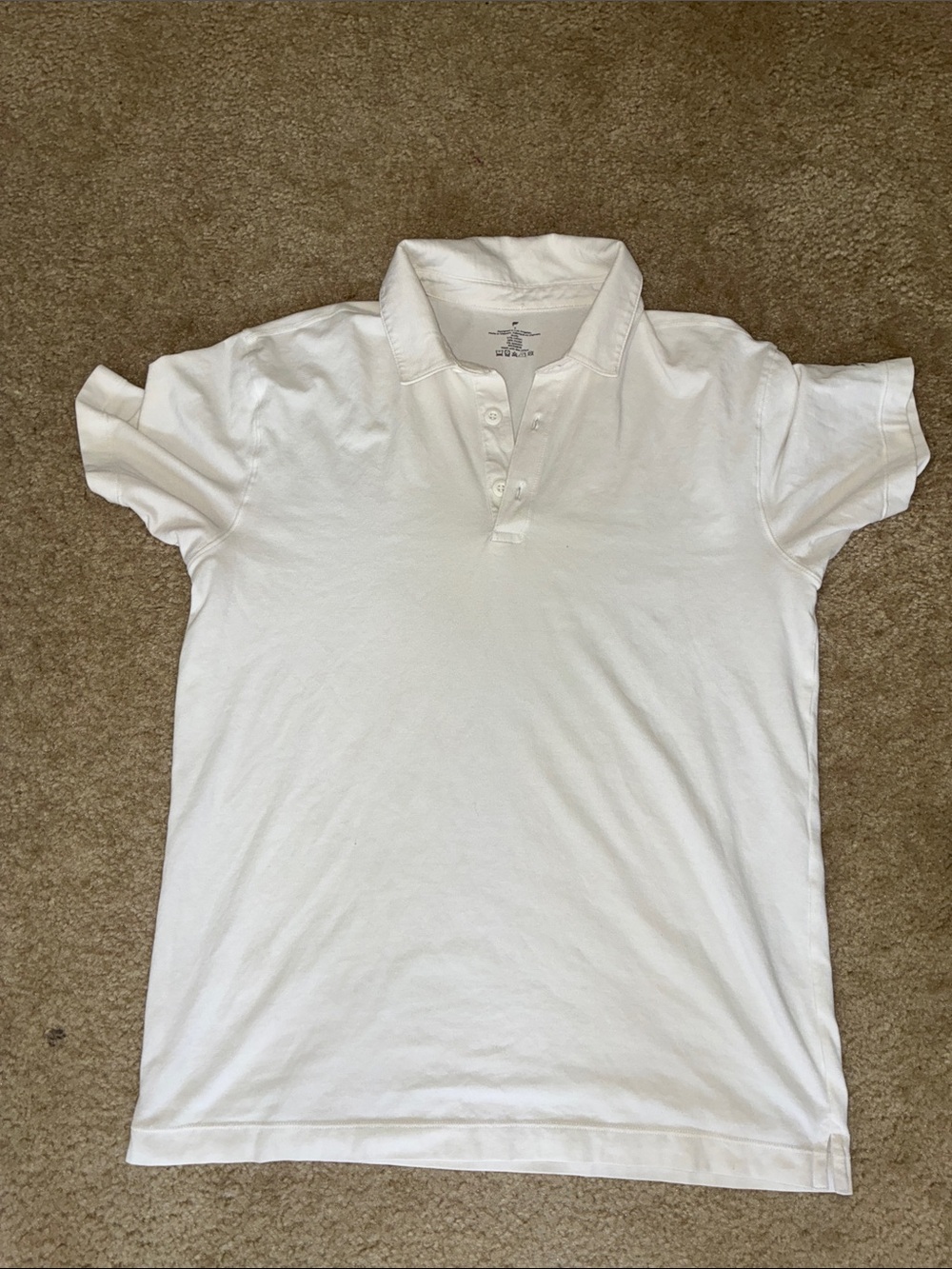 Fabletics Men's White Short-Sleeve Polo